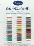 So Fine 40 wt. Colour Card