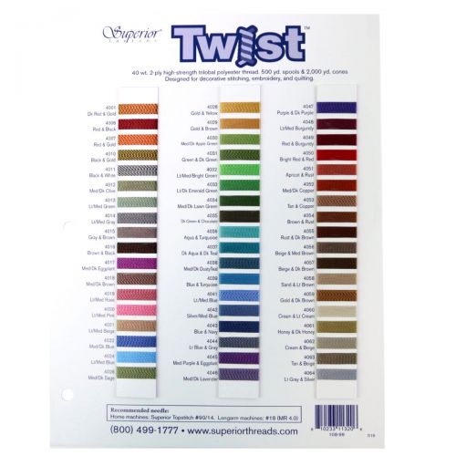 Twist Colour Card